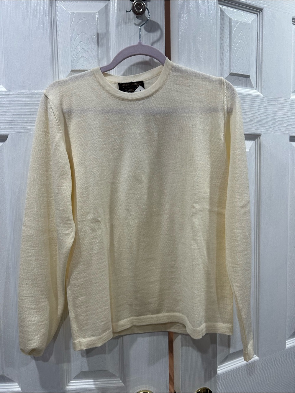 Brooks Brothers Cream Women's Crewneck Sweater